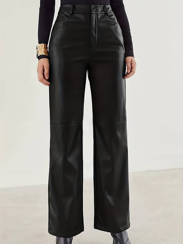 Weite leg hosen - schicke schwarze damenhosen