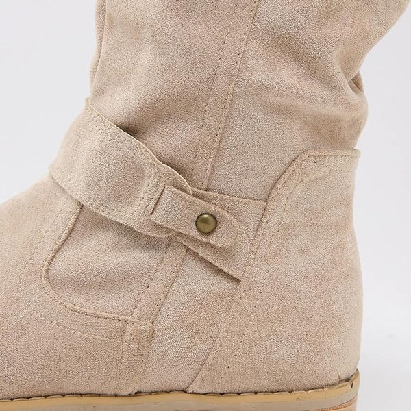 Stilvolle damen knöchelstiefel - faux suede schlauchstiefel für den winter