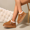 Warme damen slipper – stilvolle schuhe mit schnalle und weicher innenausstattung