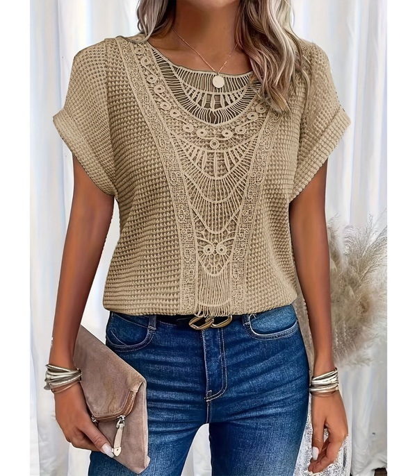 Damen häkel-top - filigranes design für lässige eleganz