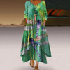 Maxikleid - elegantes damenkleid mit taschen und floralem stickerei