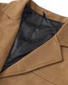 Dame suede blazer - elegante, braune oversized jacke