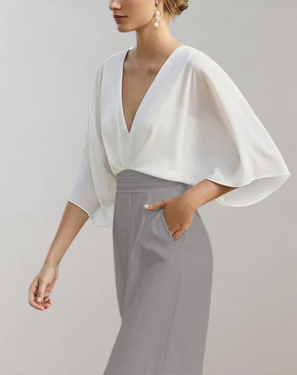 Weitgeschnittene jumpsuit - stilvolles outfit für besondere anlässe
