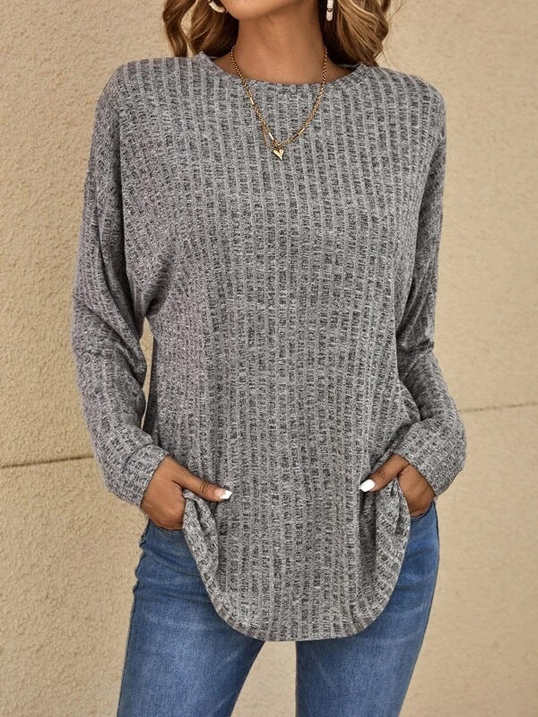 Langärmliger pulli - modischer lässiger strickjumper für frauen