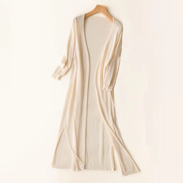 Längerer strickcardigan - elegante damenjacke