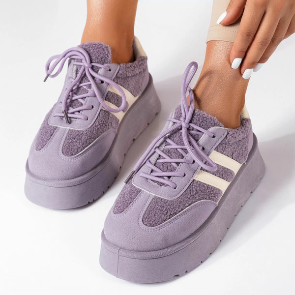 Stylische, gemütliche sneaker - damen freizeit-schnürschuhe