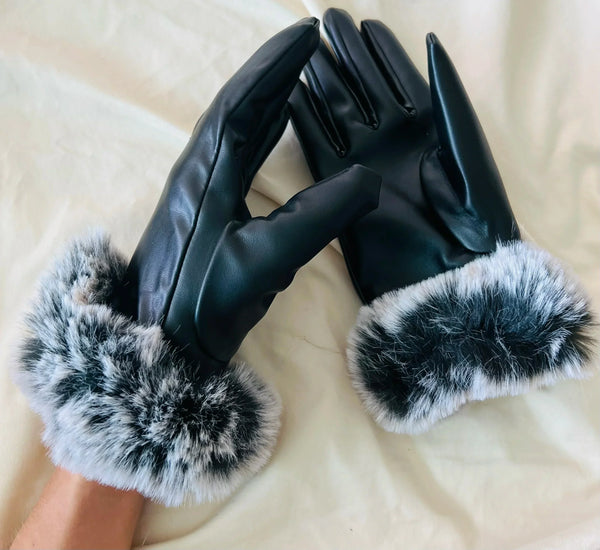 winterhandschuhe - stilvolle damenhandschuhe mit fellbesatz