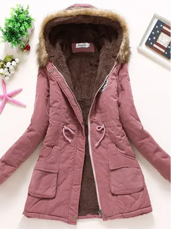 Dämmrig winterjacke für damen mit hoodie - warme, gepolsterte jacke für frauen