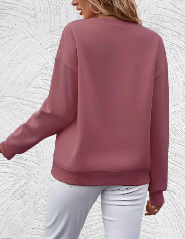 Oversized sweater - damen 'shine your light' casual sweatshirt