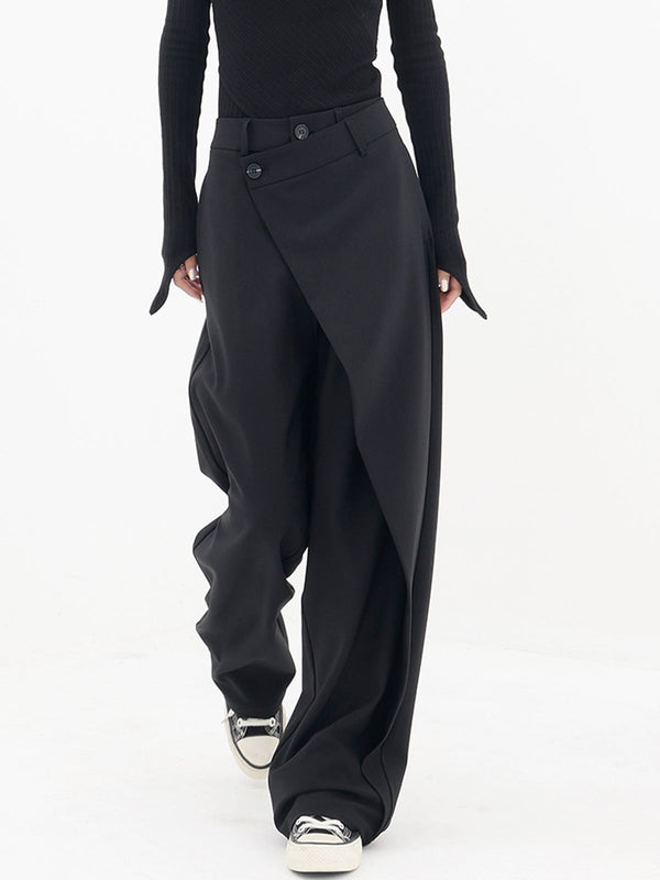 Asymmetrische weite hosen - stilvolle damen-hosen