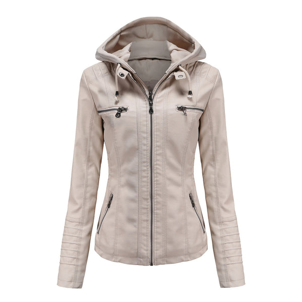 Damen jacke mit kapuze - stylische schwarze zip-jacke