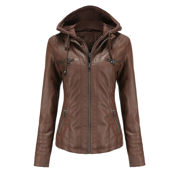 Damen jacke mit kapuze - stylische schwarze zip-jacke