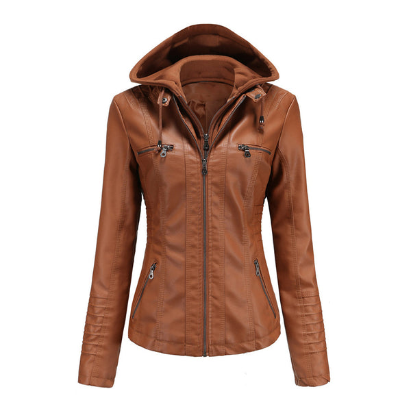 Damen jacke mit kapuze - stylische schwarze zip-jacke