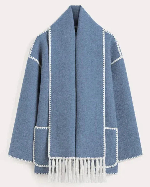 Eleganter mantel für Damen – Oversize Wintermantel mit Schickem Schalkragen