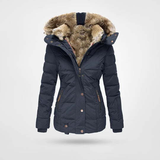 Daunenjacke mit kapuze - isolierte winterjacke für frauen