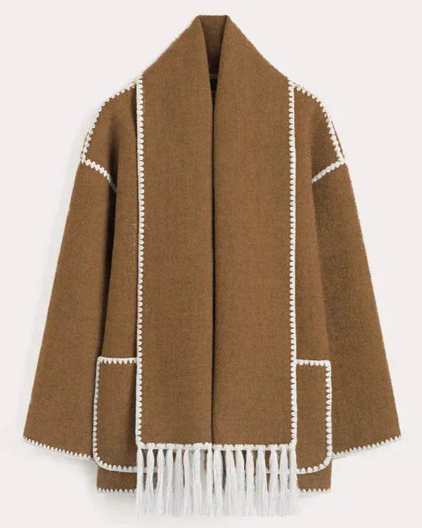 Eleganter mantel für Damen – Oversize Wintermantel mit Schickem Schalkragen