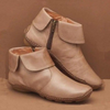 Stilvolle Ankelboots aus Kunst mit Reißverschluss
