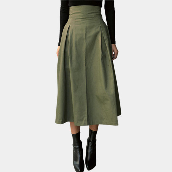 A-linien midi-rock - elegante hochgeschnittene damenrock