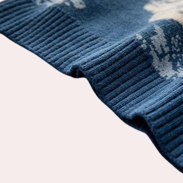 Strickpullover - bergdesign in blau für damen