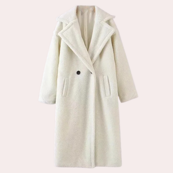 Damen teddy mantel - stylischer langer oversized damenmantel