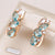 3-teilige Damenohrringe – Elegantes Design in sanftem Aquaton
