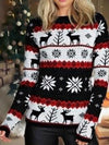 Skandinavischer Rentier Weihnachtspullover - warmer norwegischer Weihnachtspullover für Damen