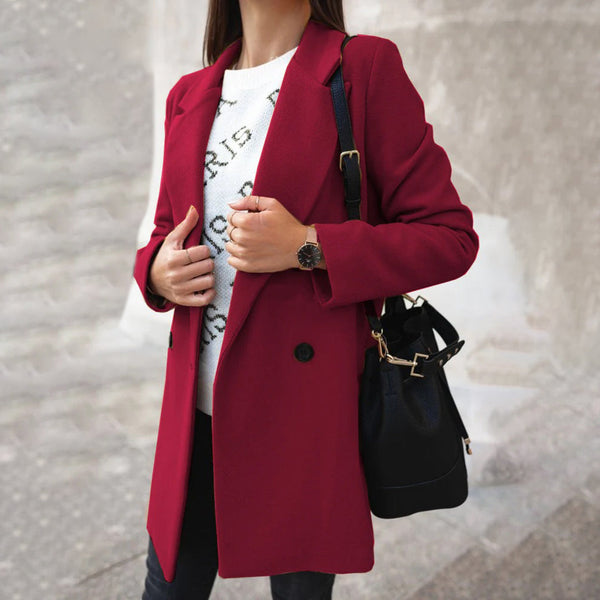 Damen schwarze überjacke - elegant und warm für die kalte jahreszeit