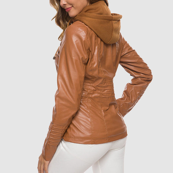 Damenjacke – Stilvolles Design mit Kapuze und warmer Fütterig