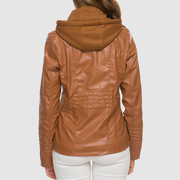 Damenjacke – Stilvolles Design mit Kapuze und warmer Fütterig