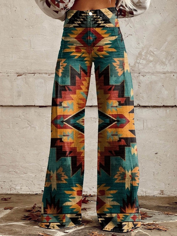 Weite jeans - stylische hochgeschnittene damen-denimhosen