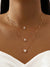 3-teilige Kristall-Charms-Halskette – elegante Damenkette