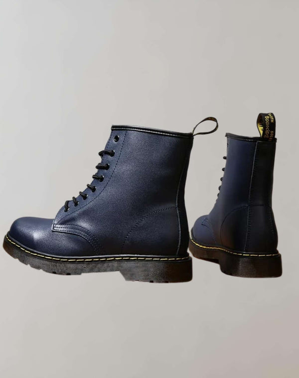 Stiefeletten aus Kunst – hochgeschnittene Damenschuhe