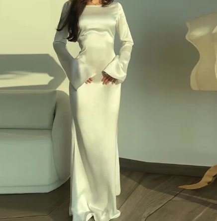 Elegantes langarmkleid - stilvolles abendkleid für damen