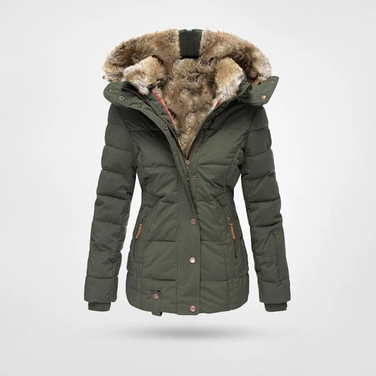 Daunenjacke mit kapuze - isolierte winterjacke für frauen