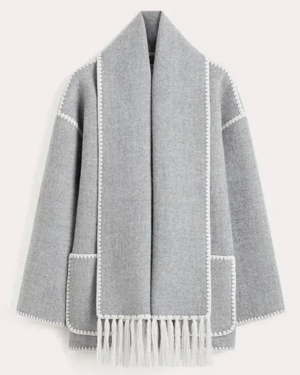 Eleganter mantel für Damen – Oversize Wintermantel mit Schickem Schalkragen