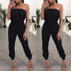 Trägerloser jumpsuit - schwarze freizeitmode für damen