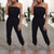 Trägerloser jumpsuit - schwarze freizeitmode für damen