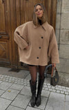 Oversized wolljacke - schicke damen winterbekleidung