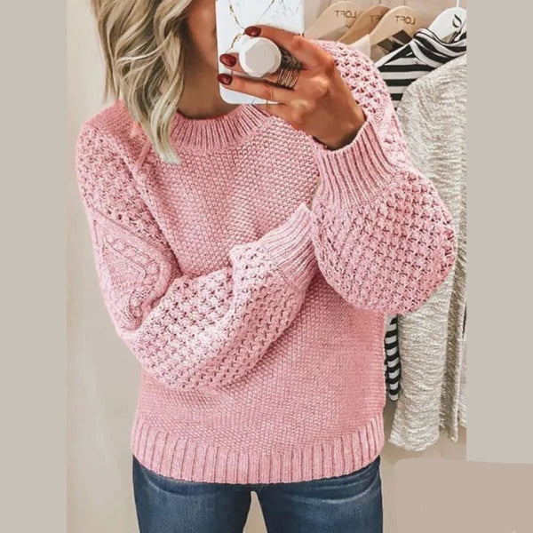 Strickpullover – Damenpullover mit Struktur