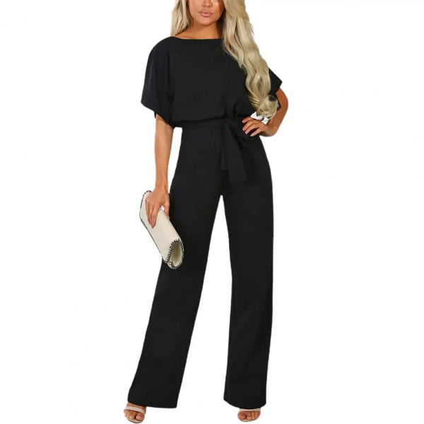Jumpsuit - raffinierte damen chic mit gürtel