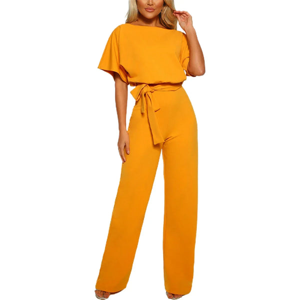 Jumpsuit - raffinierte damen chic mit gürtel