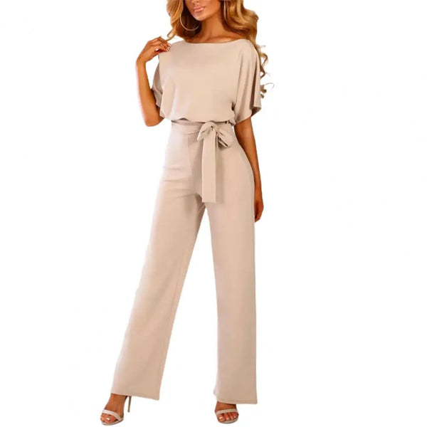 Jumpsuit - raffinierte damen chic mit gürtel