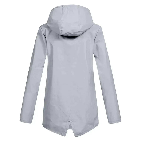 Wasserfeste trenchcoat – stylische damenjacke mit reissverschluss