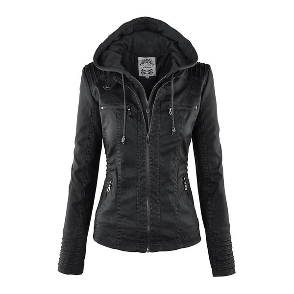 Dame jacke mit kapuze - schicke zip-up oberbekleidung