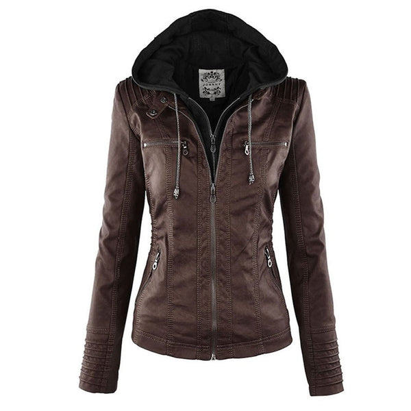 Dame jacke mit kapuze - schicke zip-up oberbekleidung