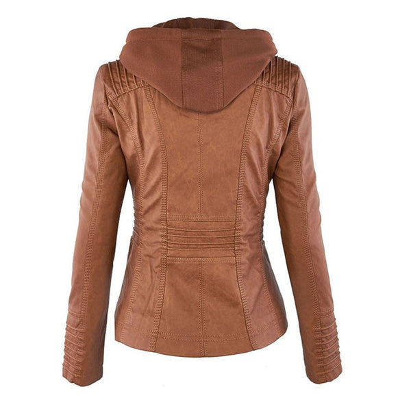 Dame jacke mit kapuze - schicke zip-up oberbekleidung