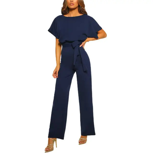 Jumpsuit - raffinierte damen chic mit gürtel