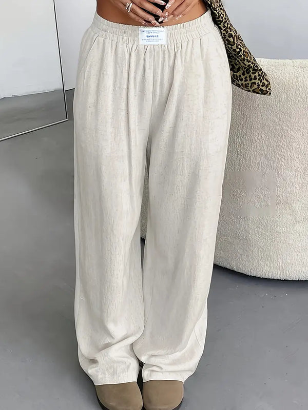 Dä soft beige lounge-hose für fröid und lässigkeit