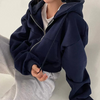 Oversize zip-hoodie - lässige damenmode für jede gelegenheit