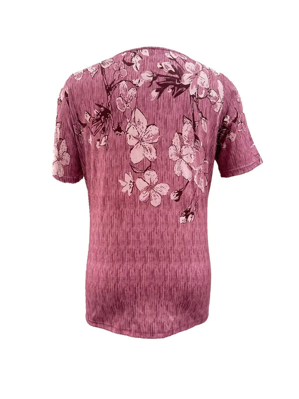Männer t-shirt mit blumenmuster – lässiger freizeitlook für jeden tag